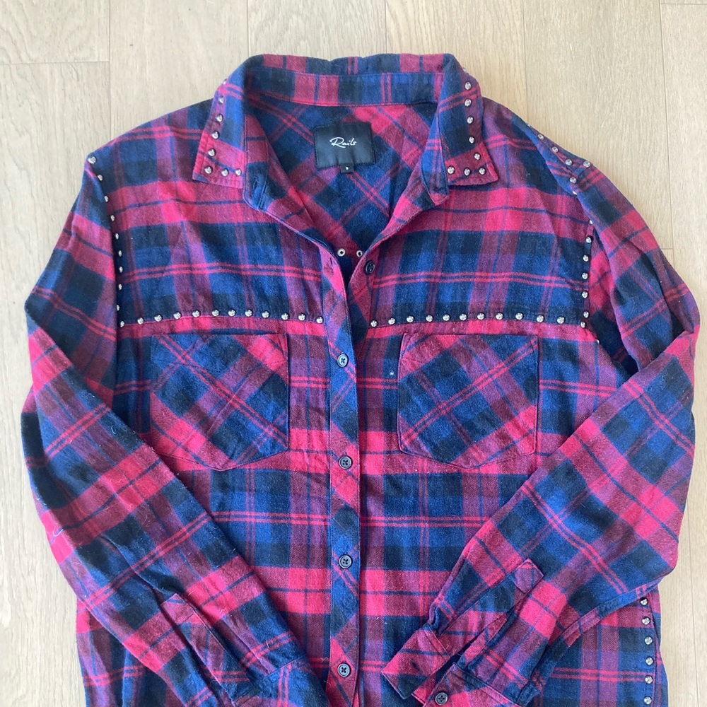 Rails flannel button up shirt